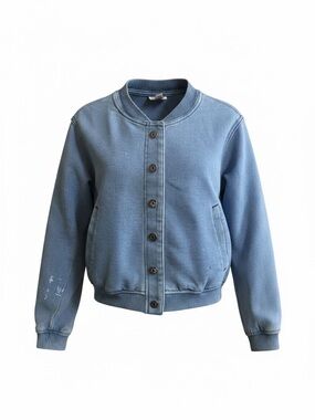 Little Girls Classic Blue Bomber Jacket - Unbranded - (M) 8